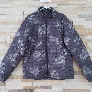North Face Mens Camo Thermoball Medium Jacket Camouflage  Black Grey Nano Puff M
